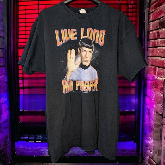 Star Trek Spock T-Shirt XL Jerzees Live Long & Prosper CBS 2008 Graphic Sci-Fi - Picture 1 of 7